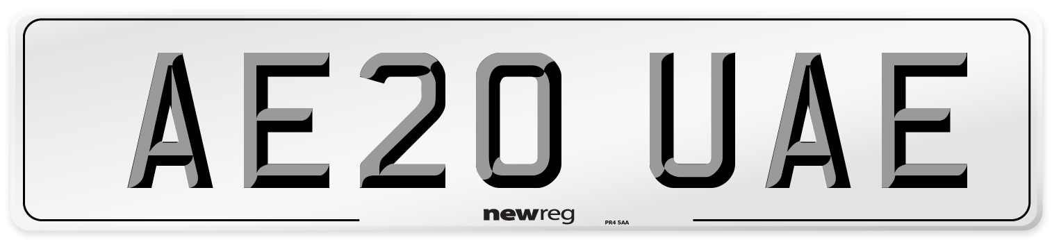 AE20 UAE Number Plate from New Reg